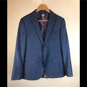 Men’s Savile Row Blue Britton Suit Jacket (SZ 38R) and Trousers (SZ 38R/32W.)